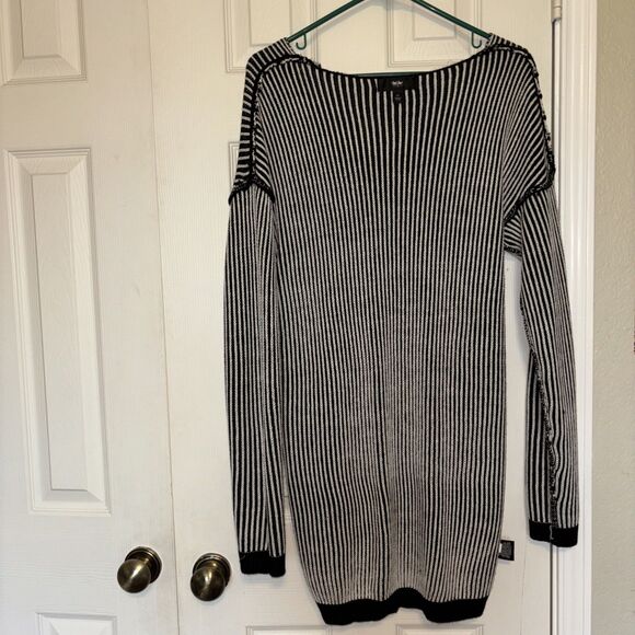 Mossimo Small Black Knit Long Sweater Long Sleeve Tunic Top - Picture 5 of 6